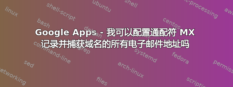 Google Apps - 我可以配置通配符 MX 记录并捕获域名的所有电子邮件地址吗