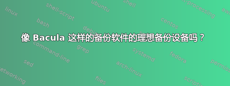 像 Bacula 这样的备份软件的理想备份设备吗？