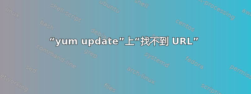 “yum update”上“找不到 URL”