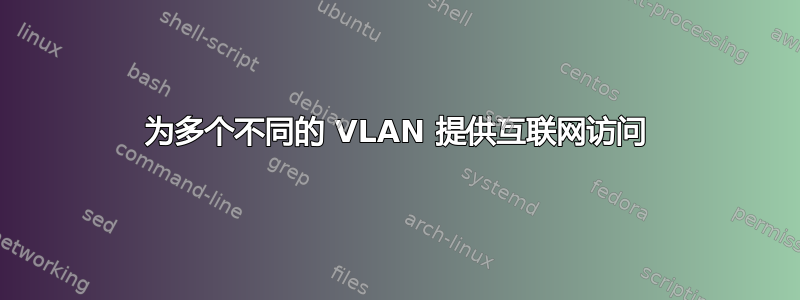 为多个不同的 VLAN 提供互联网访问