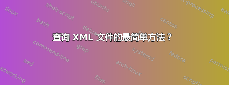 查询 XML 文件的最简单方法？