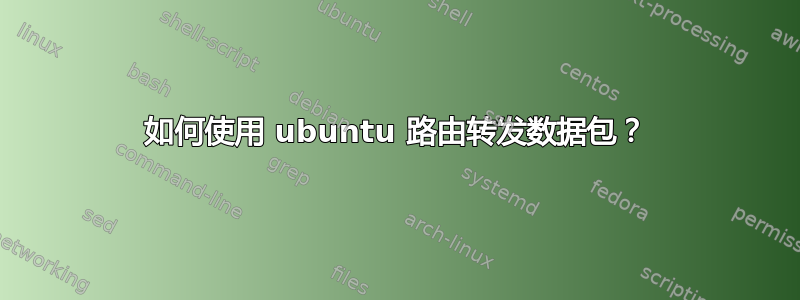 如何使用 ubuntu 路由转发数据包？