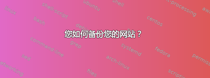 您如何备份您的网站？