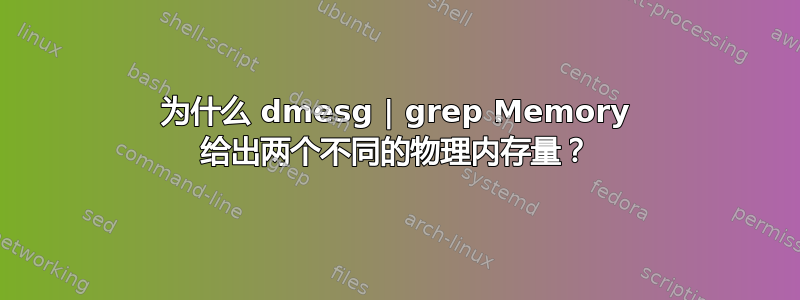 为什么 dmesg | grep Memory 给出两个不同的物理内存量？