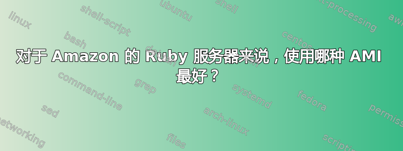 对于 Amazon 的 Ruby 服务器来说，使用哪种 AMI 最好？