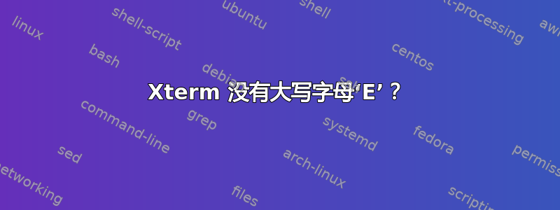 Xterm 没有大写字母‘E’？