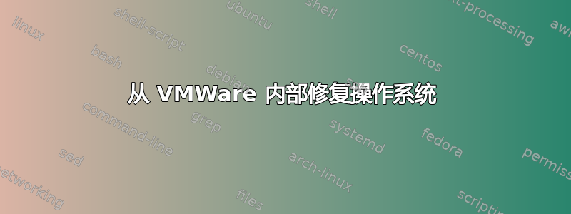 从 VMWare 内部修复操作系统