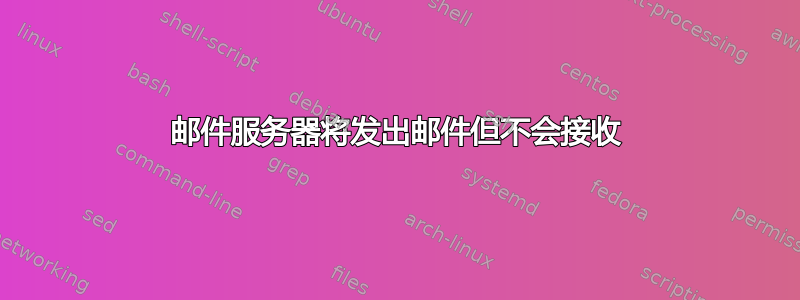 邮件服务器将发出邮件但不会接收