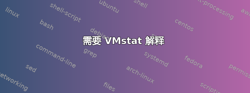 需要 VMstat 解释