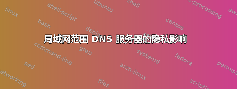 局域网范围 DNS 服务器的隐私影响 