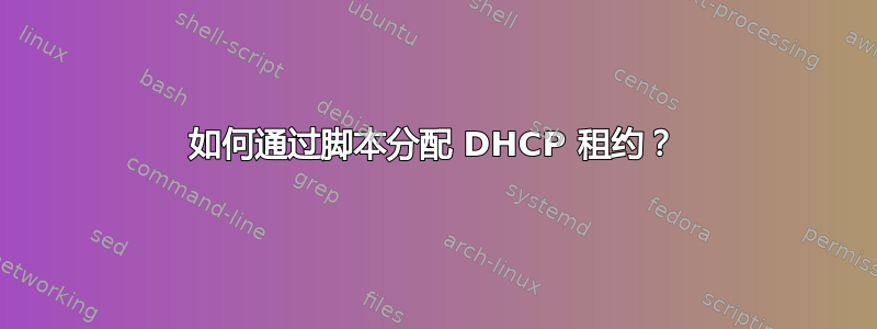 如何通过脚本分配 DHCP 租约？