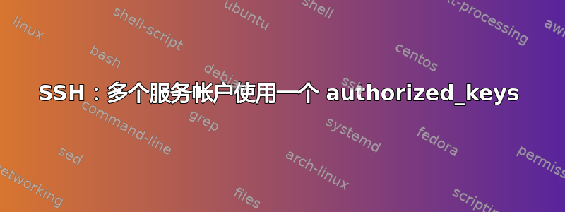 SSH：多个服务帐户使用一个 authorized_keys