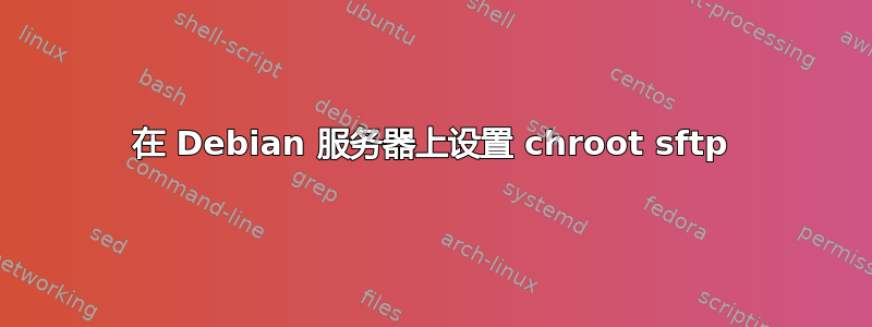 在 Debian 服务器上设置 chroot sftp