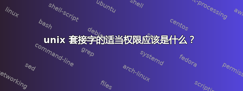 unix 套接字的适当权限应该是什么？