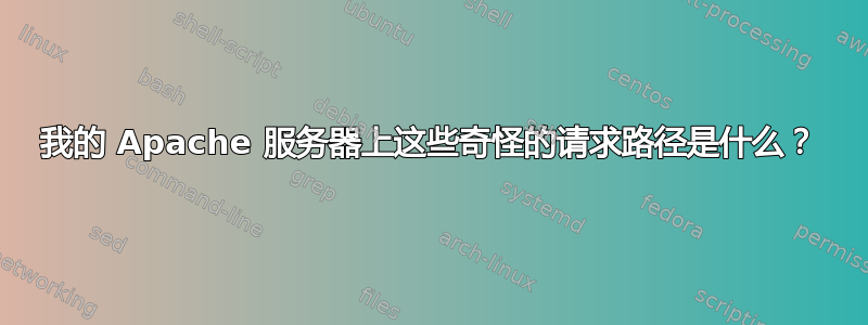 我的 Apache 服务器上这些奇怪的请求路径是什么？