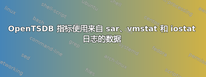 OpenTSDB 指标使用来自 sar、vmstat 和 iostat 日志的数据