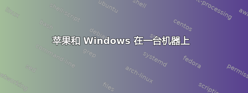 苹果和 Windows 在一台机器上 