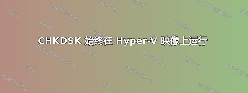 CHKDSK 始终在 Hyper-V 映像上运行