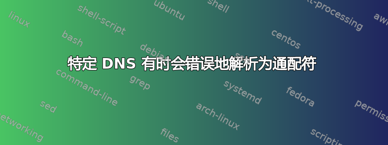 特定 DNS 有时会错误地解析为通配符