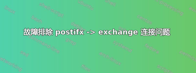 故障排除 postifx -> exchange 连接问题