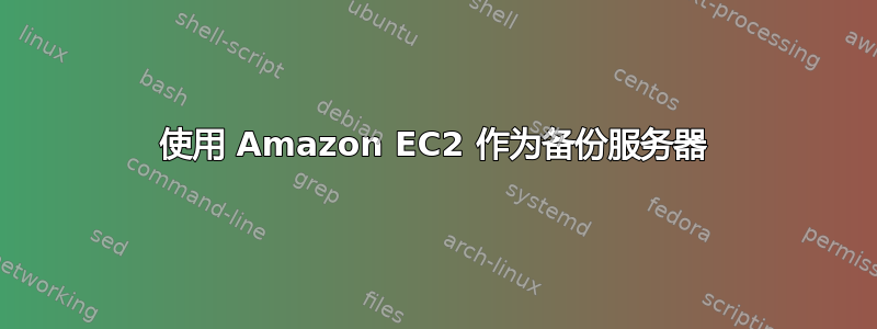 使用 Amazon EC2 作为备份服务器