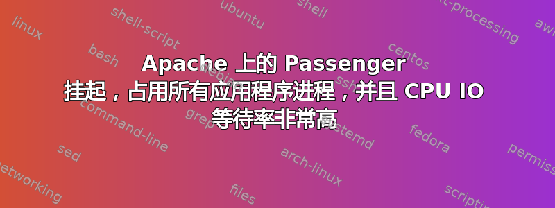 Apache 上的 Passenger 挂起，占用所有应用程序进程，并且 CPU IO 等待率非常高