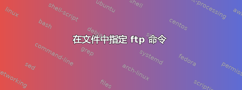 在文件中指定 ftp 命令