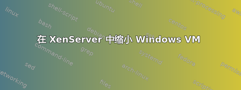 在 XenServer 中缩小 Windows VM