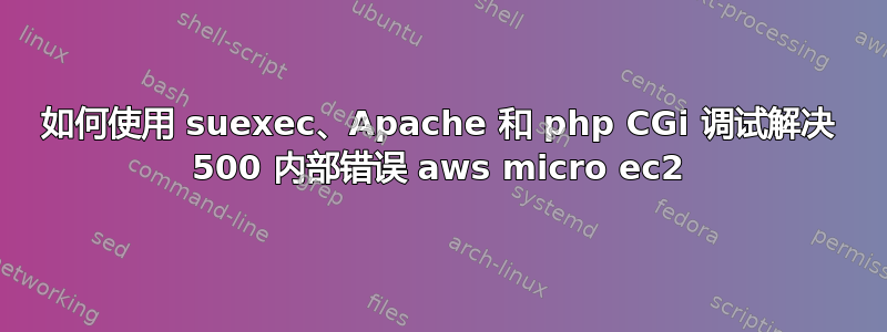 如何使用 suexec、Apache 和 php CGi 调试解决 500 内部错误 aws micro ec2