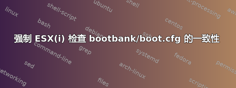 强制 ESX(i) 检查 bootbank/boot.cfg 的一致性