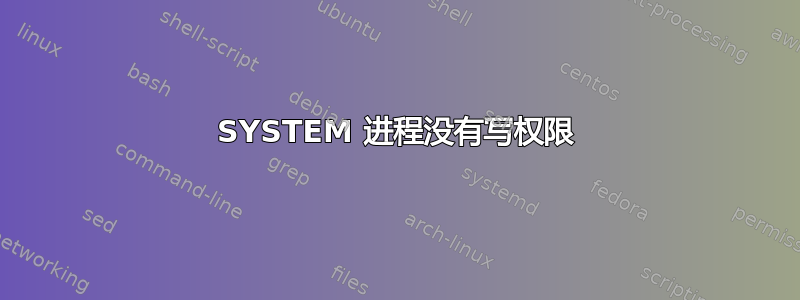 SYSTEM 进程没有写权限