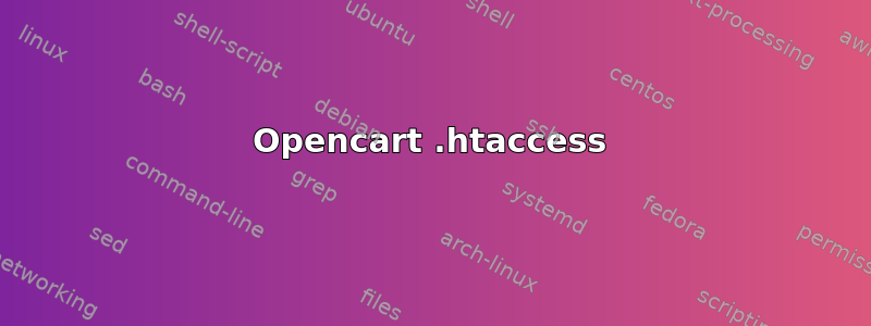 Opencart .htaccess