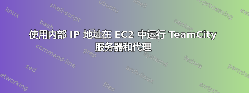 使用内部 IP 地址在 EC2 中运行 TeamCity 服务器和代理