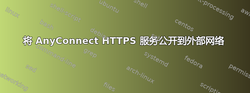 将 AnyConnect HTTPS 服务公开到外部网络