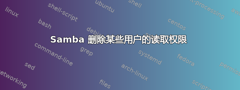 Samba 删除某些用户的读取权限