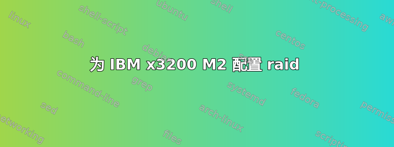 为 IBM x3200 M2 配置 raid