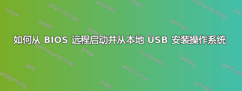 如何从 BIOS 远程启动并从本地 USB 安装操作系统