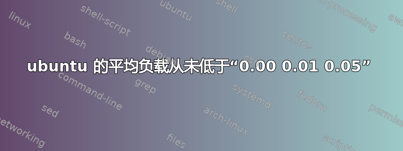 ubuntu 的平均负载从未低于“0.00 0.01 0.05”