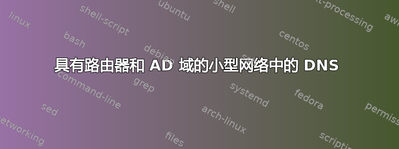 具有路由器和 AD 域的小型网络中的 DNS