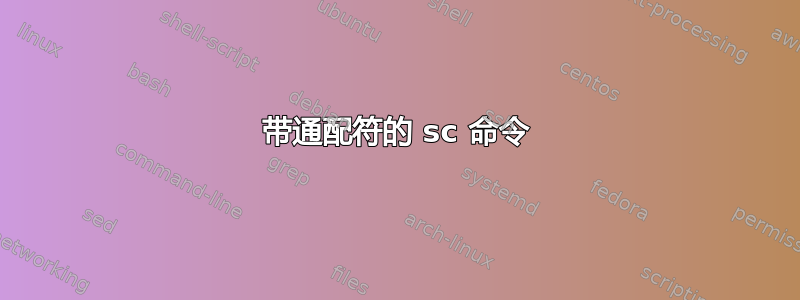 带通配符的 sc 命令