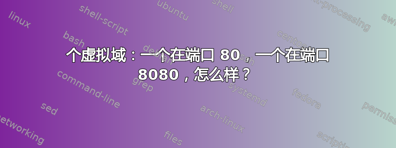 2 个虚拟域：一个在端口 80，一个在端口 8080，怎么样？