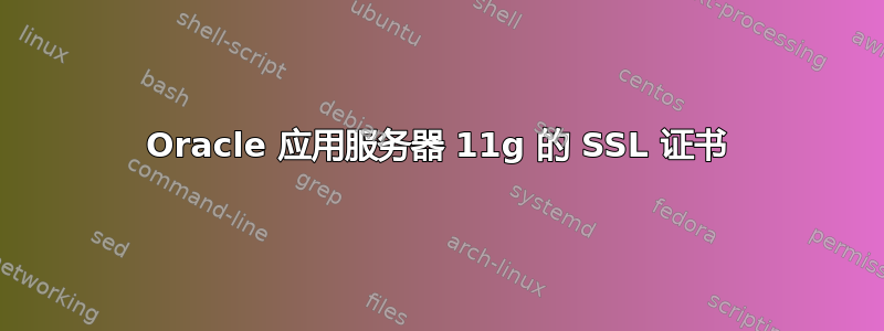 Oracle 应用服务器 11g 的 SSL 证书