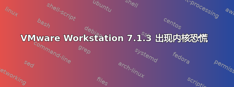 VMware Workstation 7.1.3 出现内核恐慌 