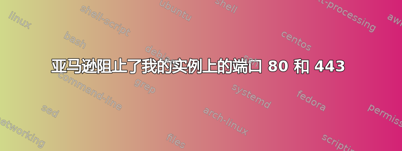 亚马逊阻止了我的实例上的端口 80 和 443