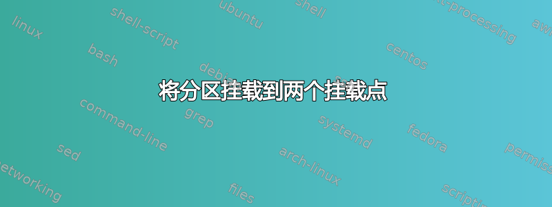 将分区挂载到两个挂载点