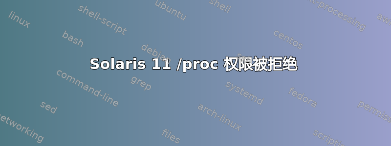 Solaris 11 /proc 权限被拒绝