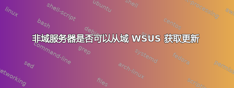 非域服务器是否可以从域 WSUS 获取更新