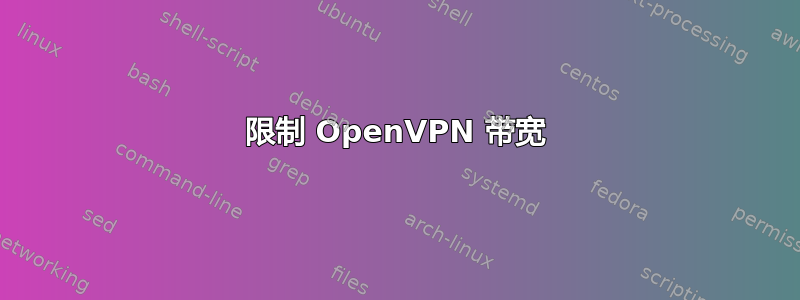 限制 OpenVPN 带宽