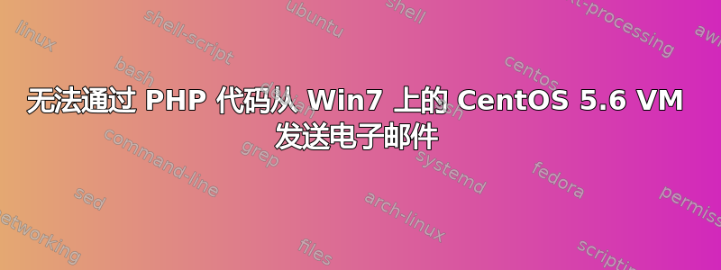 无法通过 PHP 代码从 Win7 上的 CentOS 5.6 VM 发送电子邮件