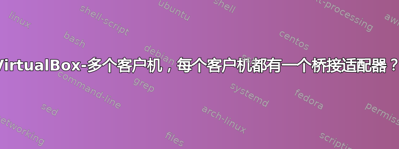 VirtualBox-多个客户机，每个客户机都有一个桥接适配器？